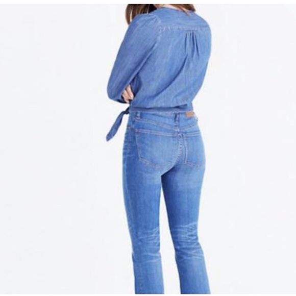 Madewell denim wrap shirt. Size XS - Picture 2 of 4